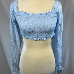 Urban Outfitters Blue Cropped Top Size L